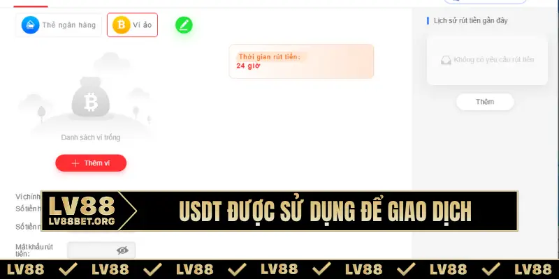 USDT được sử dụng để giao dịch